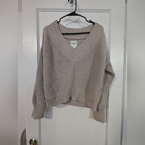 Abercrombie Sweater Cream Chunky Medium